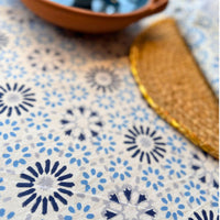 CHAKRA BLUE Blockprint Tablecloth