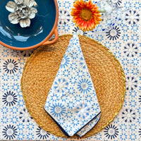 CHAKRA Blue Blockprint Napkin