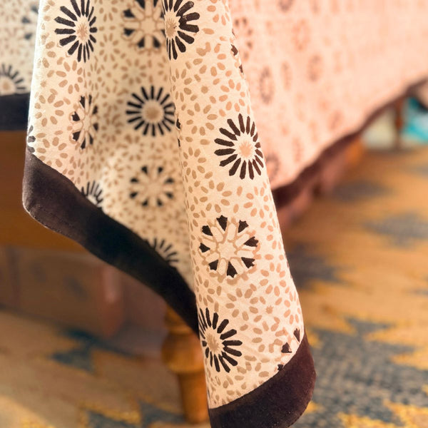 CHAKRA CHOCOLATE Blockprint Tablecloth