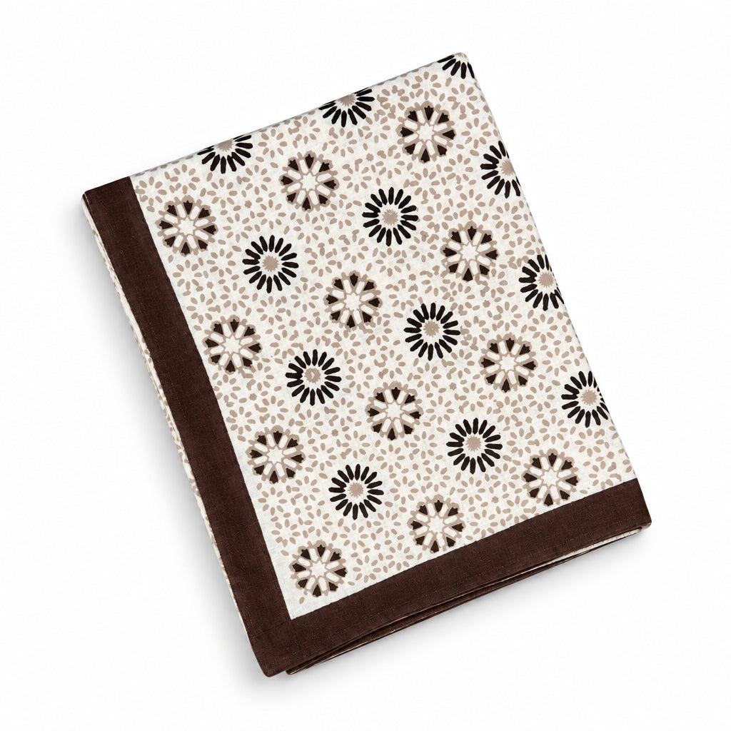 CHAKRA CHOCOLATE Blockprint Tablecloth