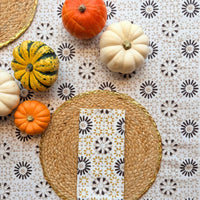 CHAKRA CHOCOLATE Blockprint Tablecloth