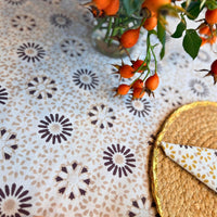 CHAKRA CHOCOLATE Blockprint Tablecloth