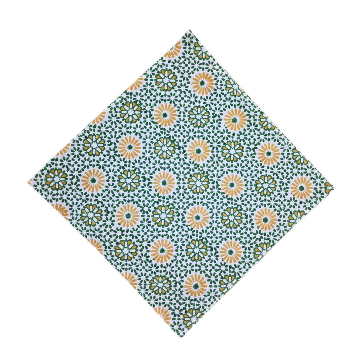 CHAKRA Green Blockprint Napkin