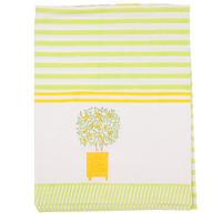 CITRUS STRIPE Blockprint Tablecloth