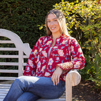 RUKMINI Patchwork Short Quilted Cotton Jacket