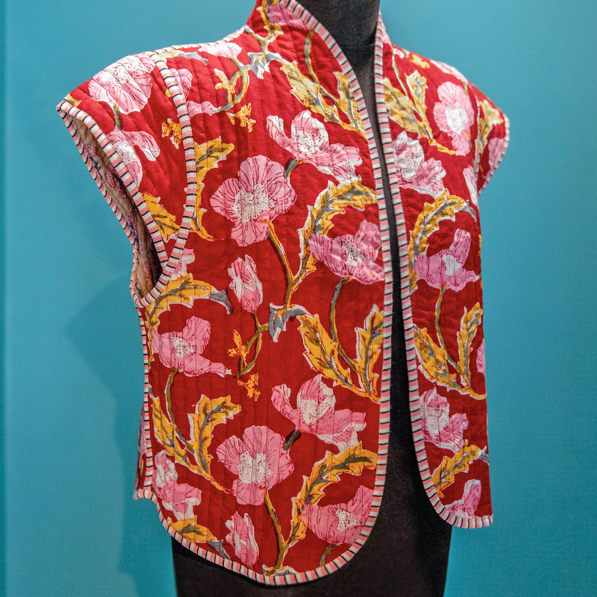 AERIN Quilted Blockprint Gilet
