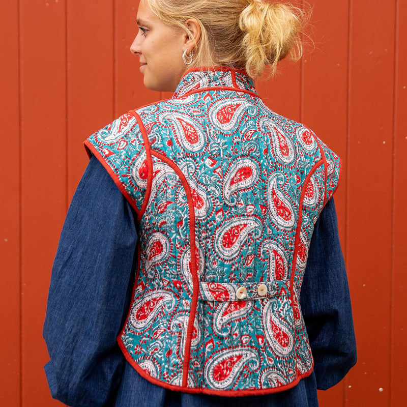 GAIA Quilted Blockprint Gilet