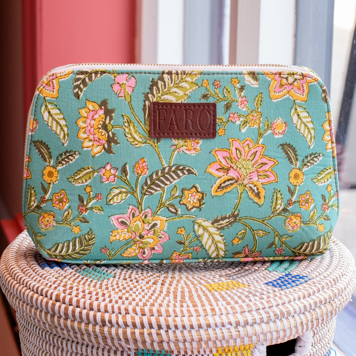 FLEUR Blockprint Wash Bag