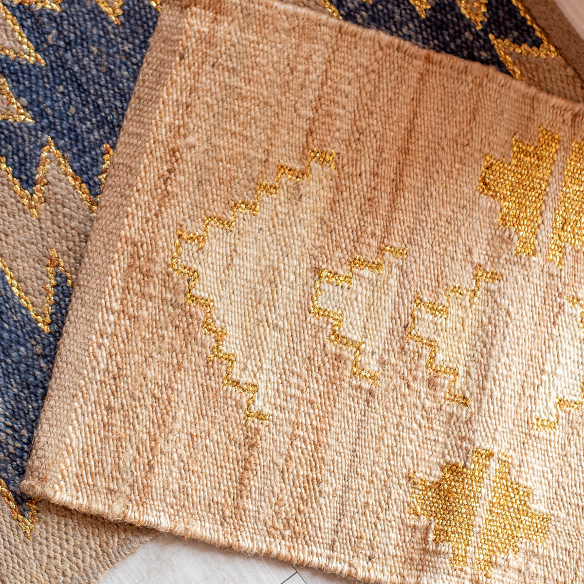 Tantra ECRU Gold Handmade Jute Doormat