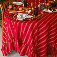 GILDED NOËL Ruffle Tablecloth