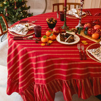 GILDED NOËL Ruffle Tablecloth