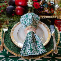 AFROZE Emerald Blockprint Napkins