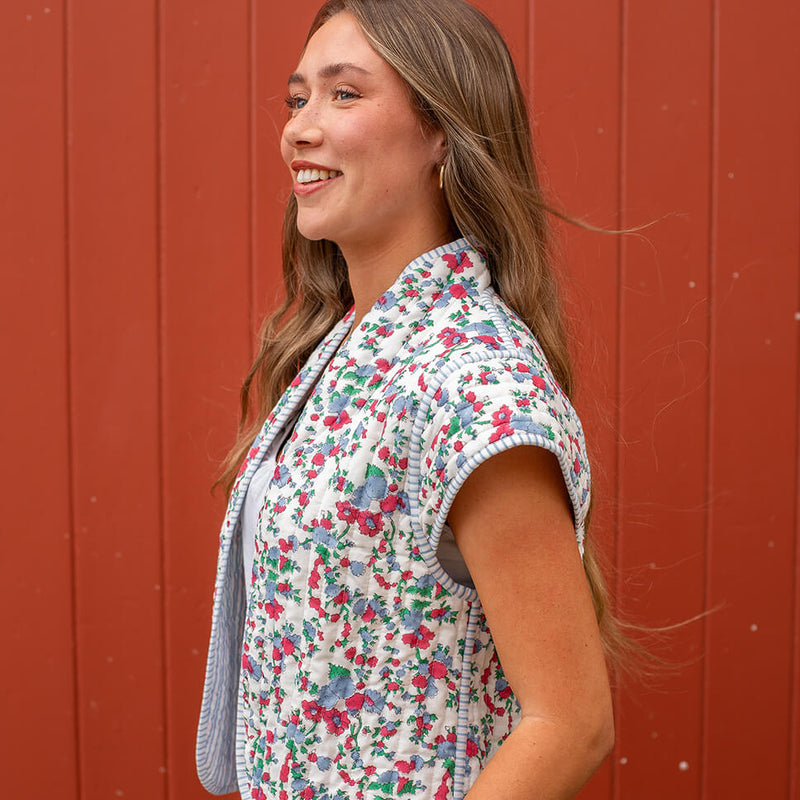 SOPHIE Quilted Blockprint Gilet