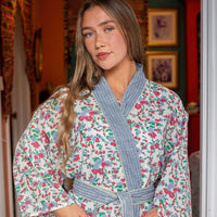 SOPHIE Blockprint Long Dressing Gown