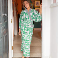 ZINAT Blockprint Long Dressing Gown