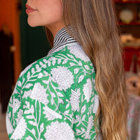 Cotton dressing gowns, summer dressing gowns, blockprint dressing gowns, summer kimonos, block print kimonos, blockprint kimonos, beach wraps
