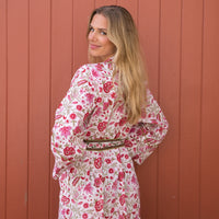 INDIA Pink Blockprint Dressing Gown