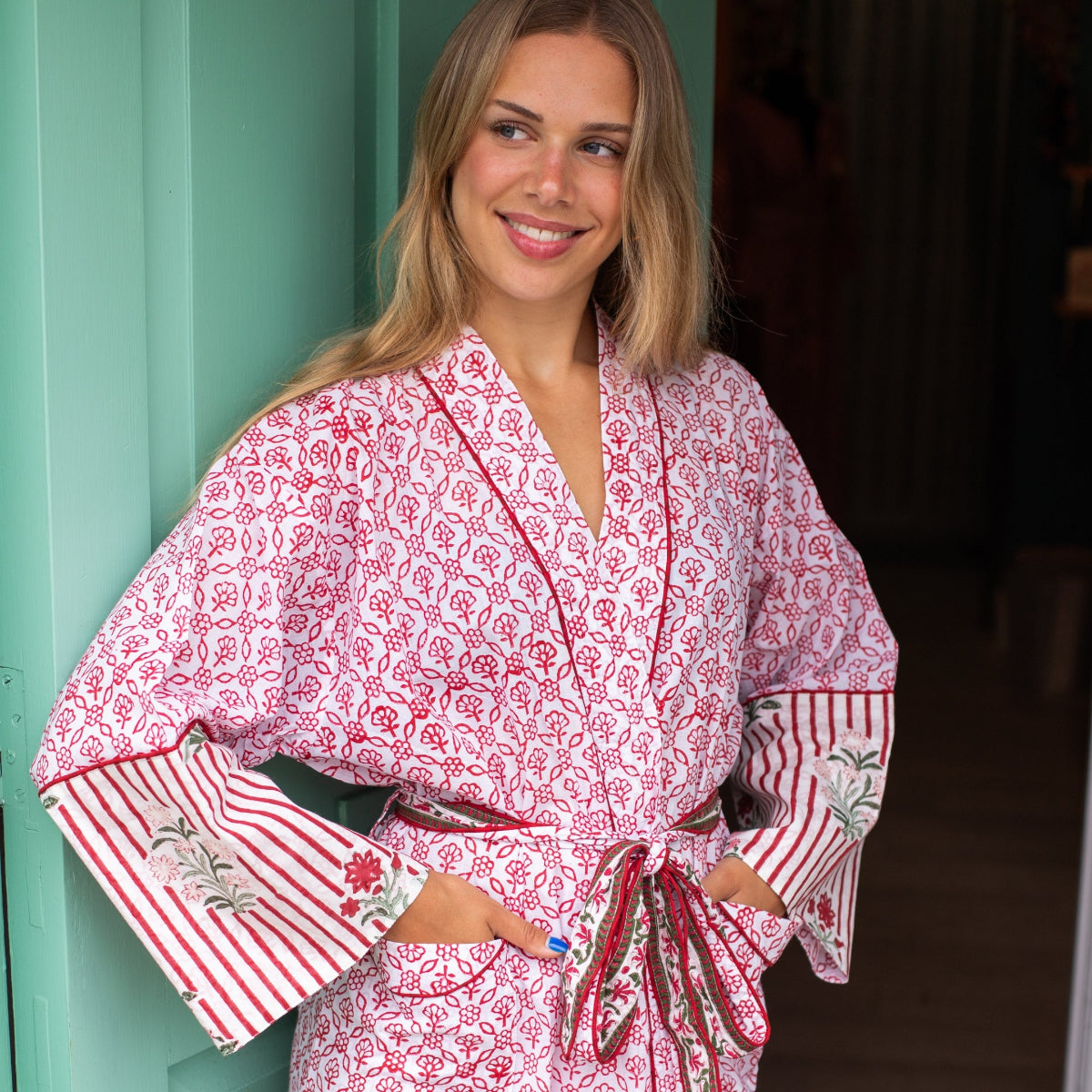 Summer robes, blockprint dressing gowns, faro dressing gowns