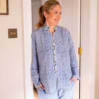 LUNA Sky Blockprint Long Cotton Pyjamas