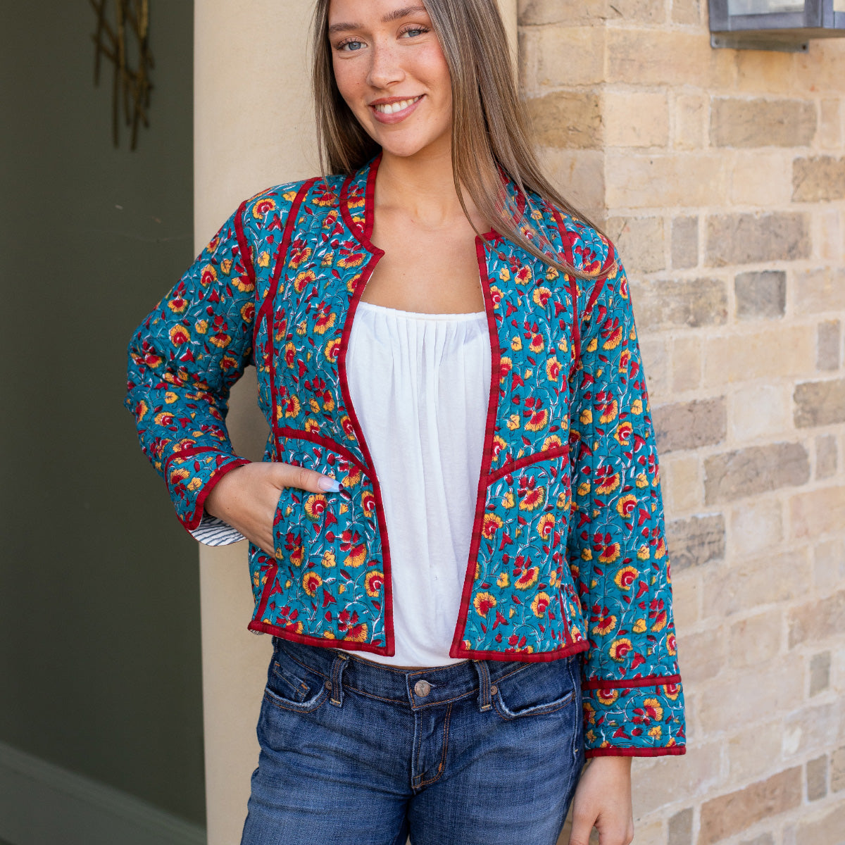 MARLO Short Quilted Cotton Jacket