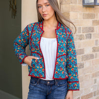 quilted jackets, Faro quilted jackets, cotton quilted waist coats, Block Printed Boho Style clothing,  Quilted Handmade Jackets