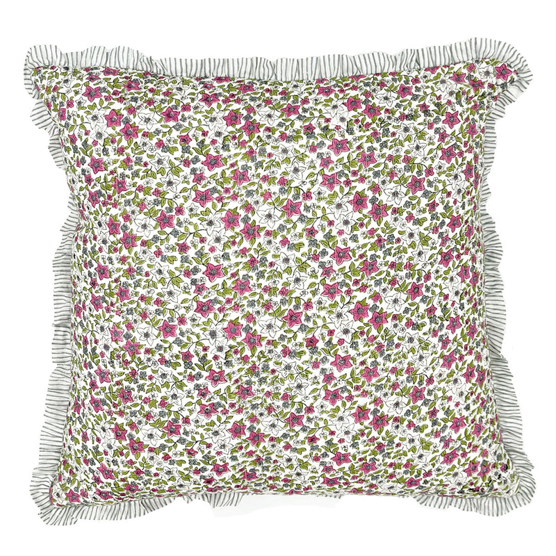 quilted cushions, square cushions, block print cushions, summer cushions, cotton cushions