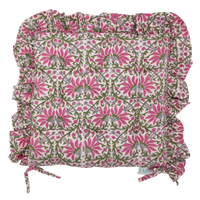 Nargis Blockprint Seat Pad, Seat Cushion