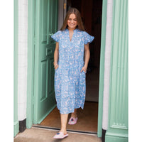 NILAYA Cap Sleeve Blockprint Nightie