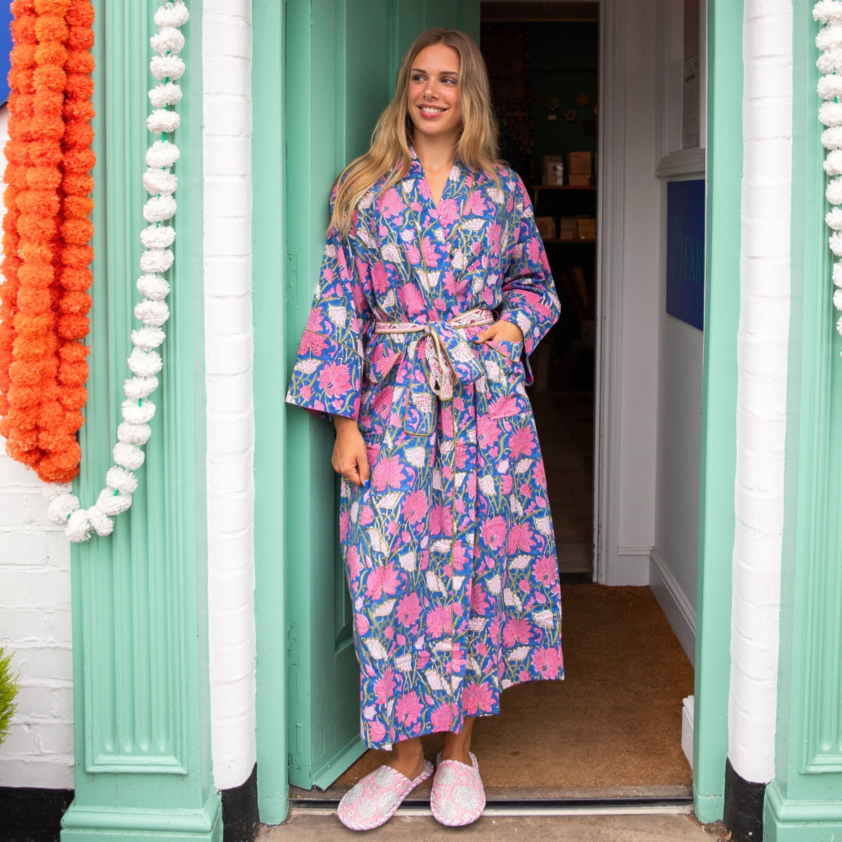 PALOMA Blockprint Dressing Gown