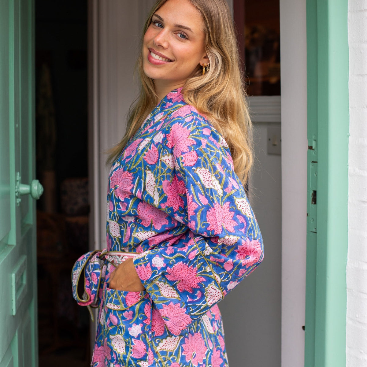 PALOMA Blockprint Dressing Gown