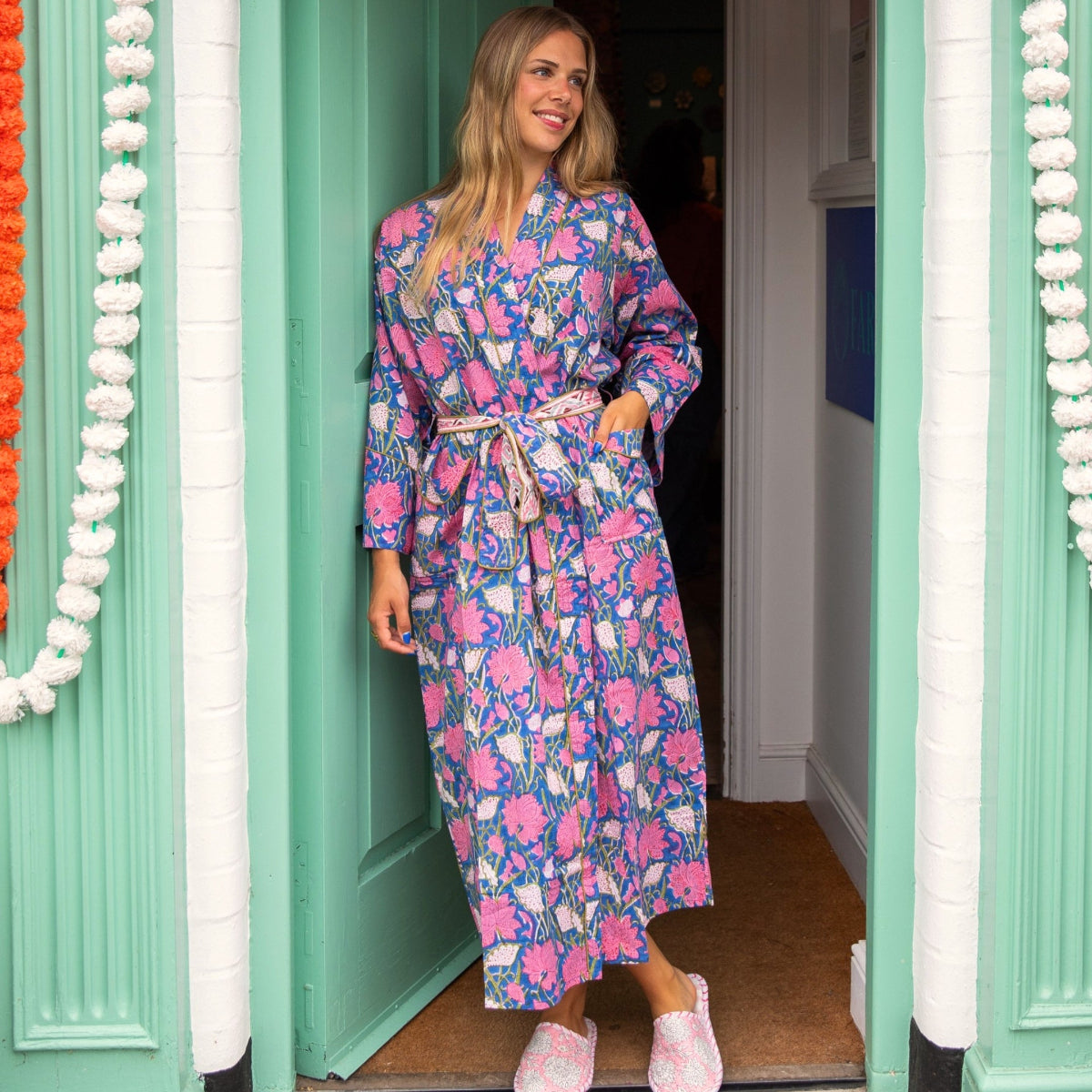 PALOMA Blockprint Dressing Gown