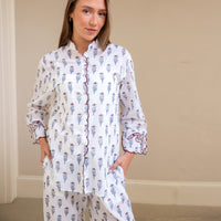 AMARIS Embroidered Long Cotton Pyjamas