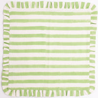 VIENNA GREEN Stripe Ruffle Placemat