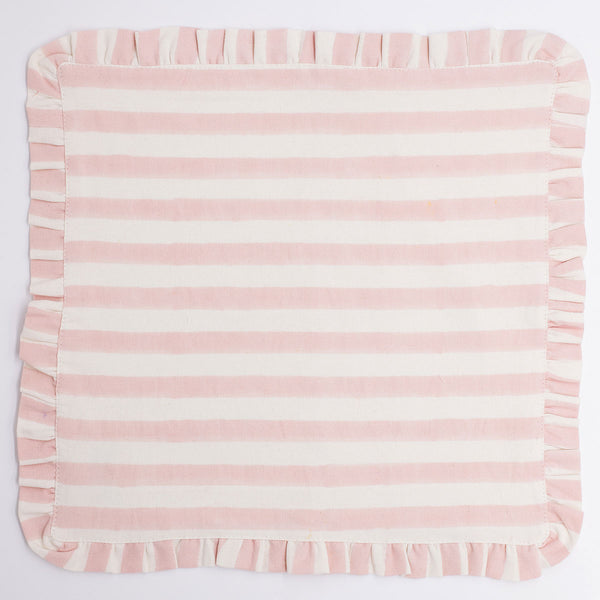 PARISIAN PINK Stripe Ruffle Placemat