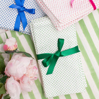 GREEN Polka Blockprint Napkins