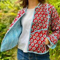 JENAI Short Quilted Cotton Jacket