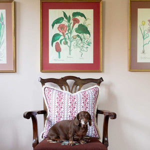 RUBY RU Blockprint Square Cushion