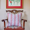 quilted cushions, square cushions, block print cushions, summer cushions, cotton cushions, square pillows on bed