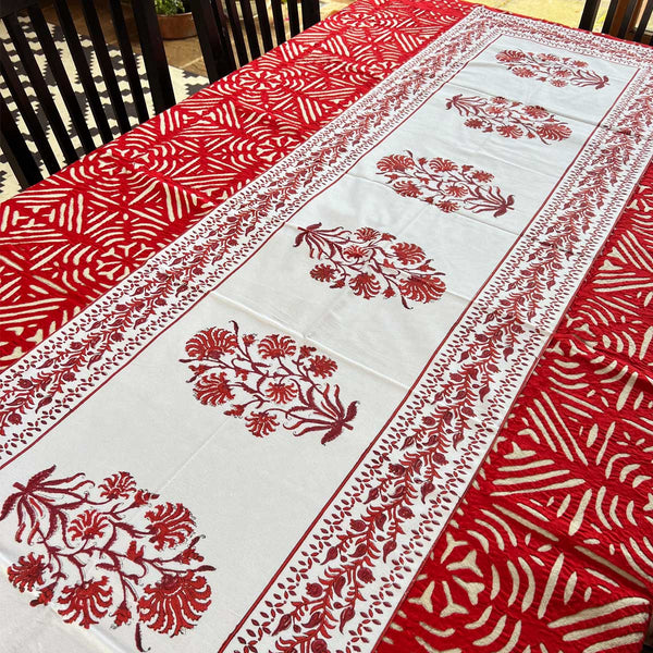 RUBY RU Blockprint Table Runner