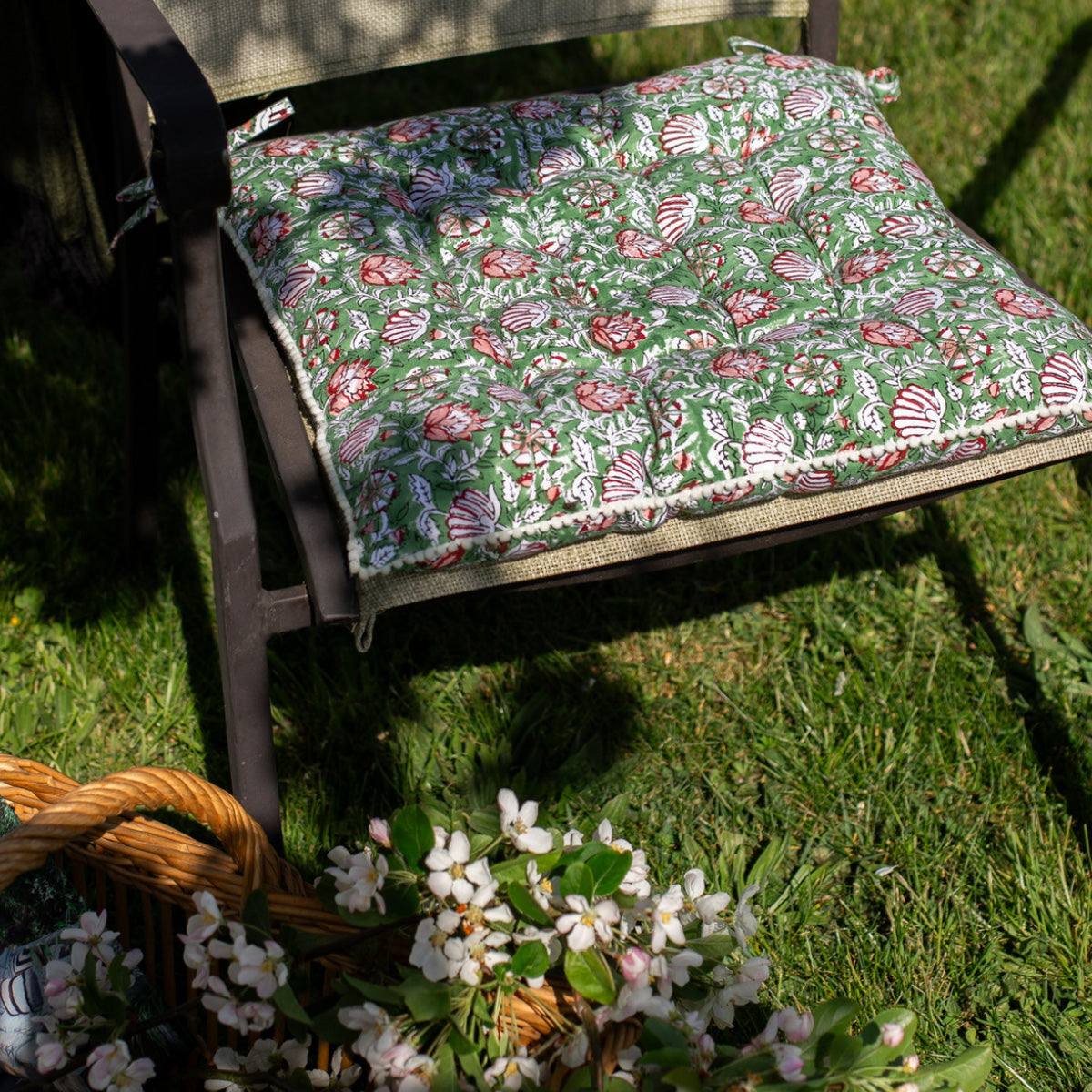 SAIRA Blockprint Seat Pad