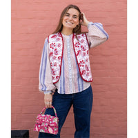 SHAIRA Quilted Blockprint Gilet