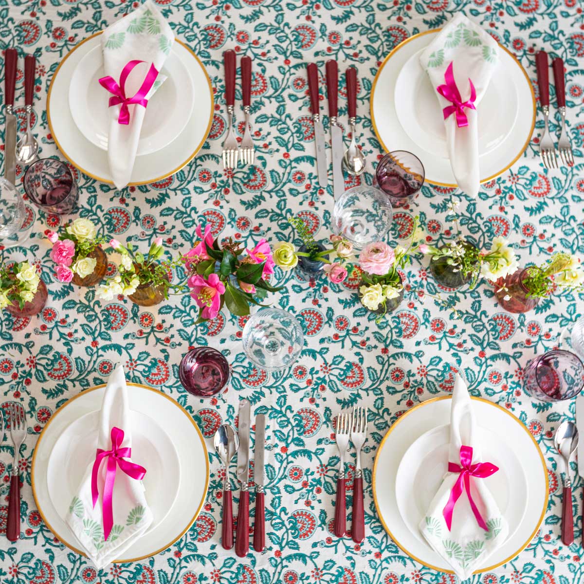 SHALIMAR Blockprint Tablecloth