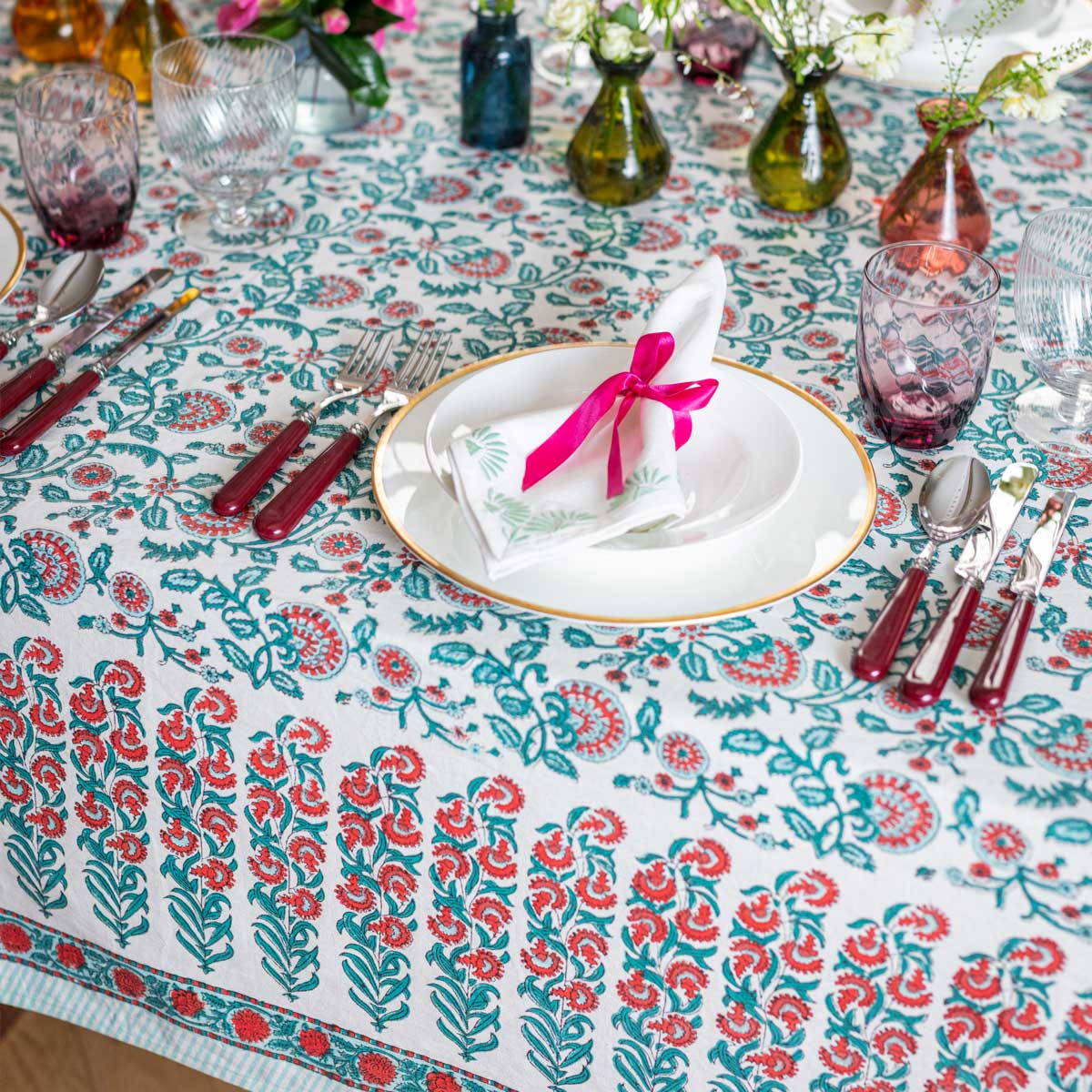 SHALIMAR Blockprint Tablecloth