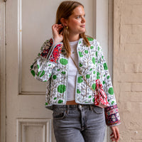 SOPHIE GREEN Patchwork Short Quilted Cotton Jacket