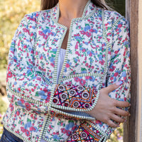 SOPHIE Patchwork Short Quilted Cotton Jacket