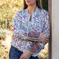 SOPHIE Patchwork Short Quilted Cotton Jacket