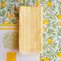 SUZANI Limon Blockprint Napkins