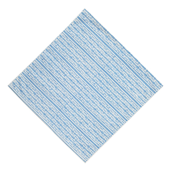 SUZANI Lapis Blue Cotton Blockprint Napkins