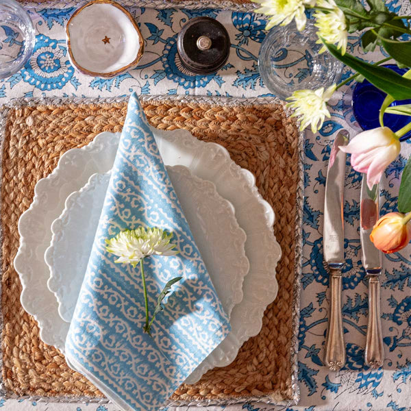 Hand Block Printed Napkins, blockprint table napkins, cotton table napkins, kitchen linen, block print napkins, suzani napkins