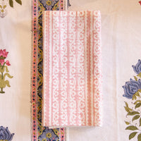 SUZANI Rose Pink Blockprint Napkins